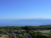 Looking across Foveaux Strait from Bluff to Stewart Island